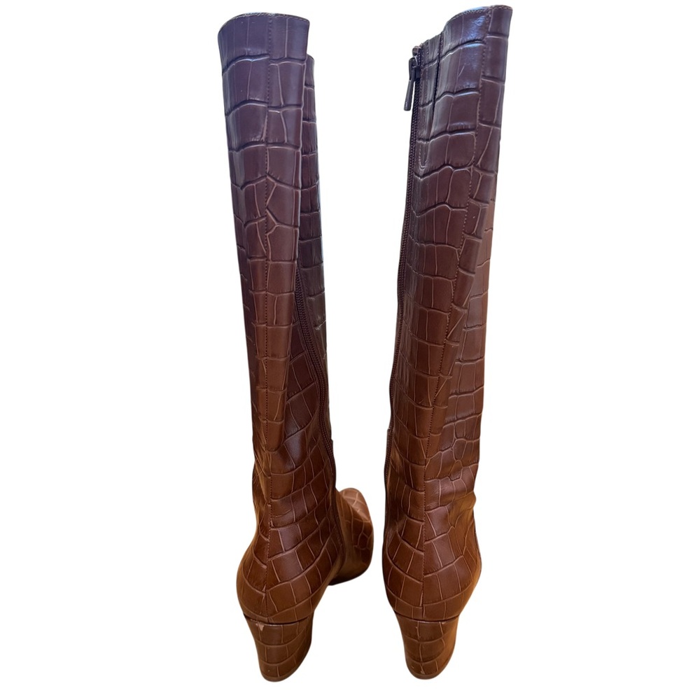 Wide Calf, Naturalizer Melanie Croc-Embossed Heeled Boots, Women’s 8 - Picture 5 of 7